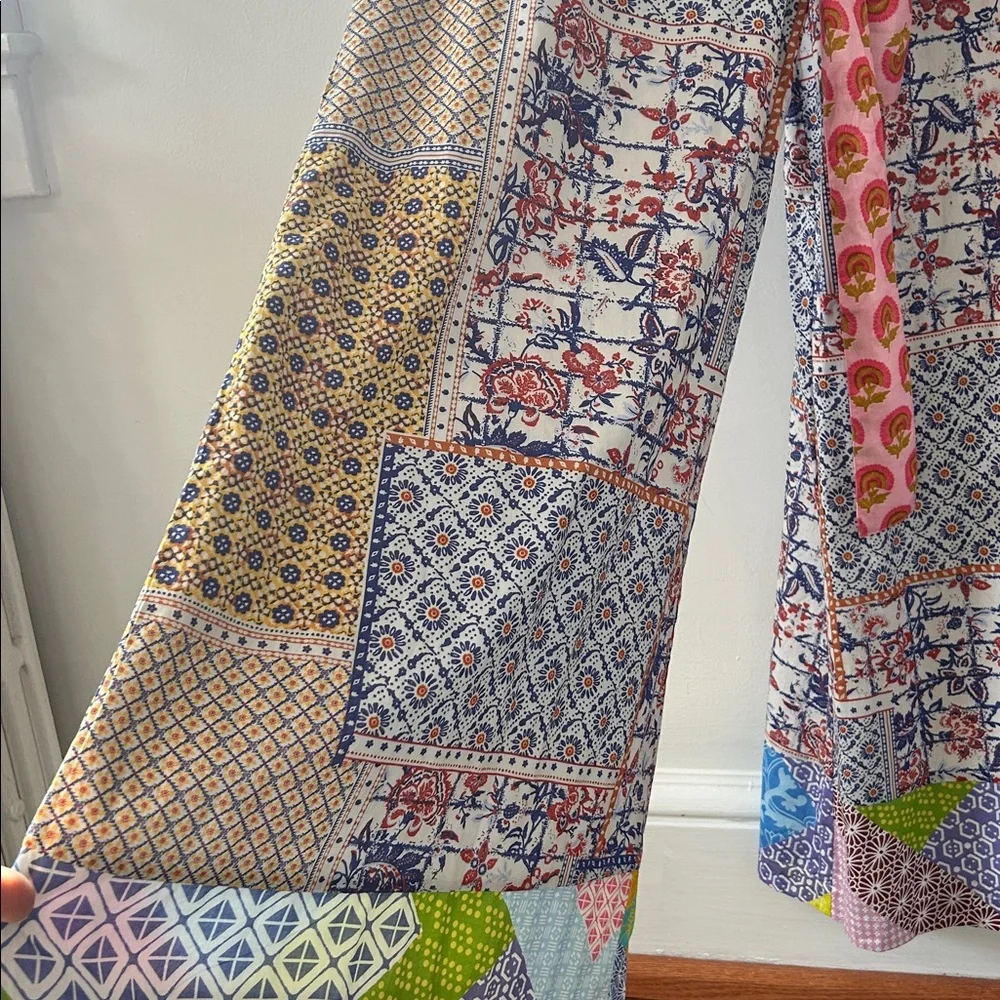 Anthropologie Letmebe Overalls Women’s Medium Patchwork Bohemian Jumper NWT - Picture 15 of 16